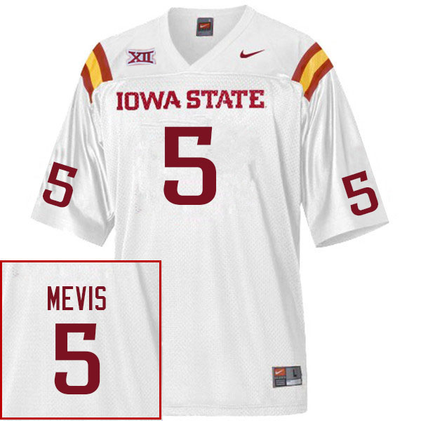 Men #5 Andrew Mevis Iowa State Cyclones College Football Jerseys Sale-White - Click Image to Close